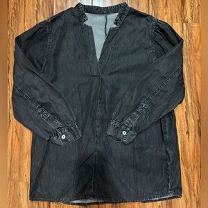 Women’s Black Denim Style Boutique Shirt